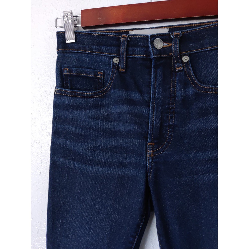3/$20 Everlane Dark Blue Wash Cotton Blend The High Rise Skinny Jean 23 Ankle - Picture 2 of 7